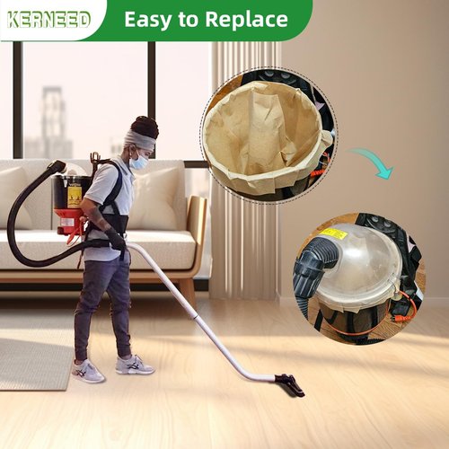 12 Pack Type BP Vacuum Bags Fit for Hoover C2401 Shoulder Vac and Back Pack Vacuum Cleaner, Replace Part #401000BP, 1KE2103000, 41-2402-02