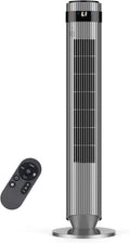 OLIXIS Tower Fan - Quiet 28dB Bladeless Cooling Fan with Remote, 12-Hour Timer, 5 Speeds | Grey