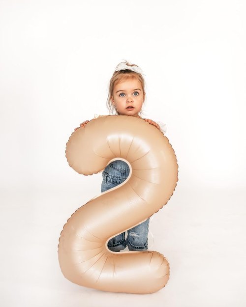 Light Brown Number Balloons - 40 Inch Tan 0 & Khaki 10-50 Birthday Decorations | Sandy Brown Party Supplies