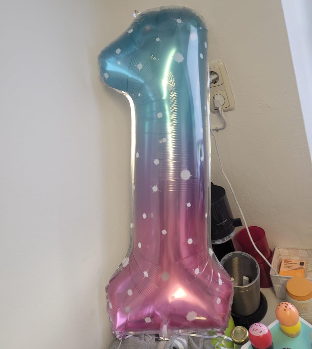Number Balloons - 40 Inch Birthday Balloons for Girls & Boys | Pink, Purple, Blue - Perfect for 1st, 11th, 21st Celebrations