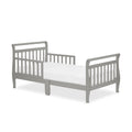 Dream On Me Classic Sleigh Toddler Bed in Cherry – Baby Safety Alliance Certified, Low-to-Floor Design, Non-Toxic Finish, Wooden Safety Rails