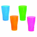 Party Essentials N161090 Brights Plastic Party/ Pint Glasses, 16-Ounce Capacity, Assorted Neon Pink/Green/Blue/Orange (Case of 120)
