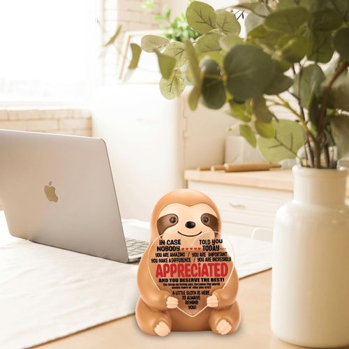 FOKCBOCM Sloth Figurine | Inspirational Gift for Friends & Teachers | Collectible Reminder - DSZX13