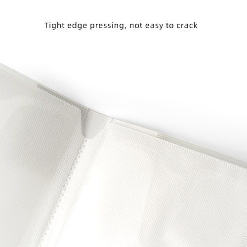 TNDCKP CD Case, 12 Capacity CD/DVD Case Holders Wallet Hard Plastic DVD Disc Cases Storage Binder for Car Home Office Travel (2, Translucent White)