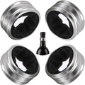 Stainless Steel Wine Bottle Collars, Classy Wine Collar Drip Rings, 4 Pack Simple and Durable Wine Drop Stoppers with Velvet Felts, Small Handy Gadgets for Kitchen and Bar