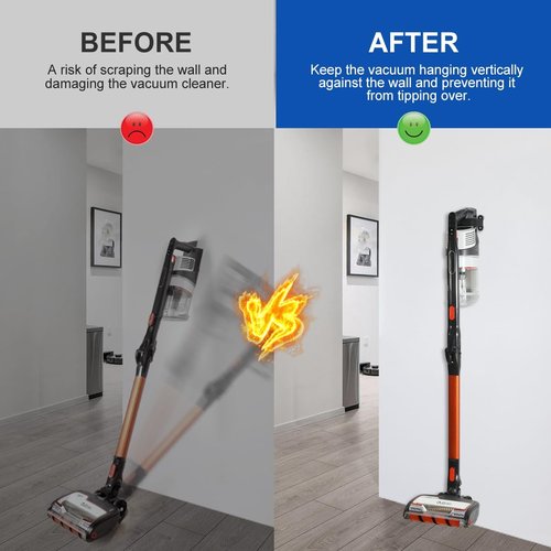LANMU Wall Mount Holder for Shark IX141, IZ377H, IZ376H & V10-V15 Cordless Vacuums - Space-Saving Design
