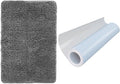 Gorilla Grip Bath Rug & Two-Way Sun Blocking Window Film - Gray Rug 24x17 & Frosted Film 11.8x78.7