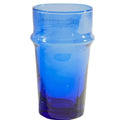 Verve CULTURE Beldi Stackable Glasses Handblown Moroccan Glassware-Blue | Set of 6, 11 fl. oz.