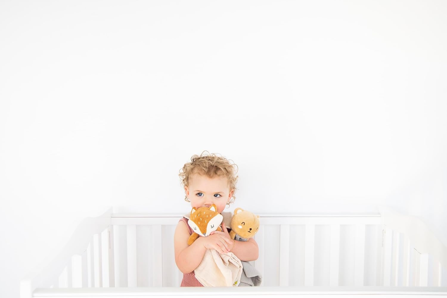 Pearhead Fox Baby Lovey - Organic Cotton Muslin Security Blanket | Soft, Breathable Snuggle Toy for Newborns 0+ Months