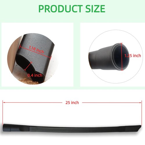 25" Flexible Vacuum Crevice Attachment Tool Vacuum Vacuum Attachment for Vacuum Hoses All 1-1/4" or 1-3/8" (32mm - 35mm) Vacuum Accessories Vacuum Flat Slot Nozzle Interface Inner 24.4inch