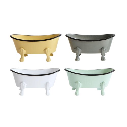 Metal Bathtub Soap Dishes (Set of 4 Colors)
