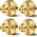 Black Suction Cup Hooks for Shower - Set of 4, No Drill Towel Hooks for Bathroom Wall, Kitchen, Glass, Mirror, Tile - Ideal for Hanging Towels, Robes, and Loofahs (gold-4pcs)