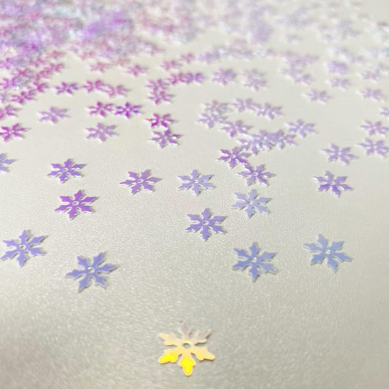 Skiennix Snowflakes Party Glitter - 2000 Pieces of PVC Confetti for Christmas & Winter Crafts