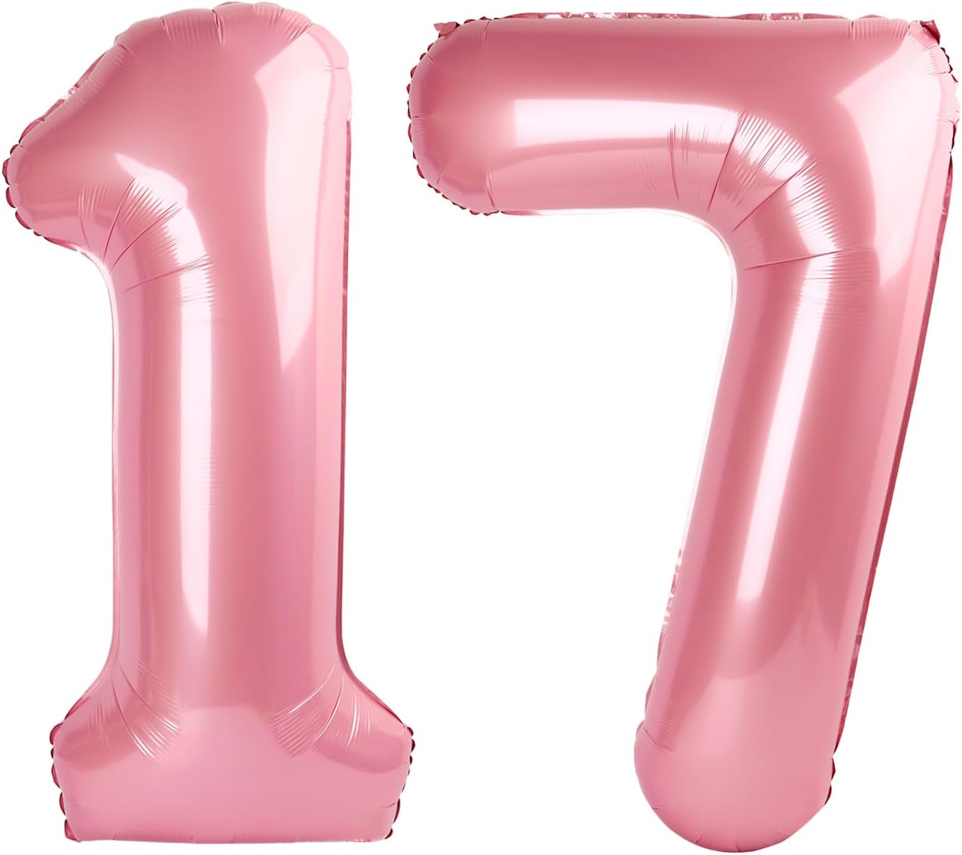 Skiennix 40-Inch Pastel Pink Number Balloons - Perfect 17th Birthday Decorations for Men & Women