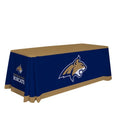 Montana State Bobcats College Sports Printed Table Throw - NCAA Licensed - Polyester - School Tablecloth (Blue, Gold, White) (6' Draped)