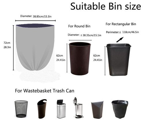 Gereen 8-12 Gallon Clear Trash bag Garbage Bag Trash Can Liner (8-12 Gallon (100 Bags))