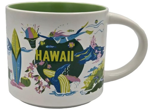 Starbucks Hawaii Discovery Series Ceramic Coffee Mug, 14 oz, Tall