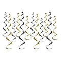 Beistle Twirly Whirlys Black and Gold Pack of 2