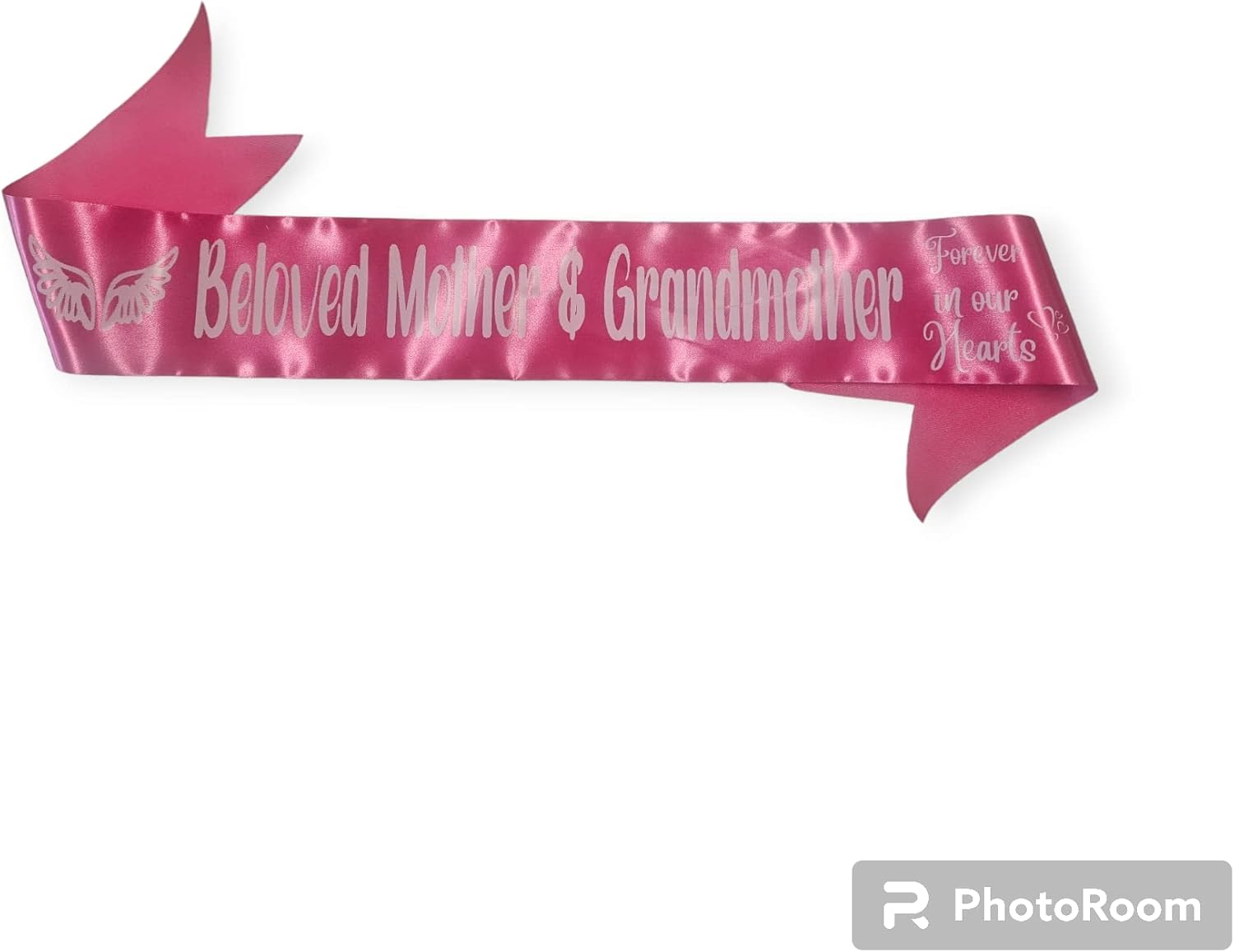 Regine Switzerland Personalized Memorial Funeral Sash - In Loving Memory for Casket or Wreath (White)