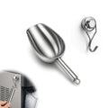 Stainless Steel Ice Scoop for Freezer with Magnetic Hook - Ice Scoop for GE Profile Opal 2.0 Nugget Ice Maker, for Kitchen Bar Party Accessories (3OZ-Silver)