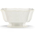 Lenox French Perle Footed Centerpiece Bowl, White -
