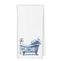 Qabliqo Chinoiserie Floral Hand Towel, Blue and White Bathroom Decor, Grandmillennial Aesthetic Flower Bathtub Decorative Hand Towels for Bathroom Washroom Spa Dorm Kitchen, 16x24 Inch