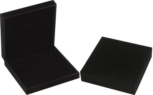 LAODA Big Necklace Chain Jewelry Gift Box Soft Touch Premium Velvet Material Choker Necklace Storage Holder Box for Women Men Size 6.4"(W)*6.4"(D)*1.5"(H) (1, Black)