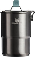 Stanley Wildfare Go 4-Piece Stainless Steel Cook Set - 32 oz Pot with Lid & Foldable Handle | 2 Stacking Cups | BPA-Free Camping Essentials in Shale & Charcoal