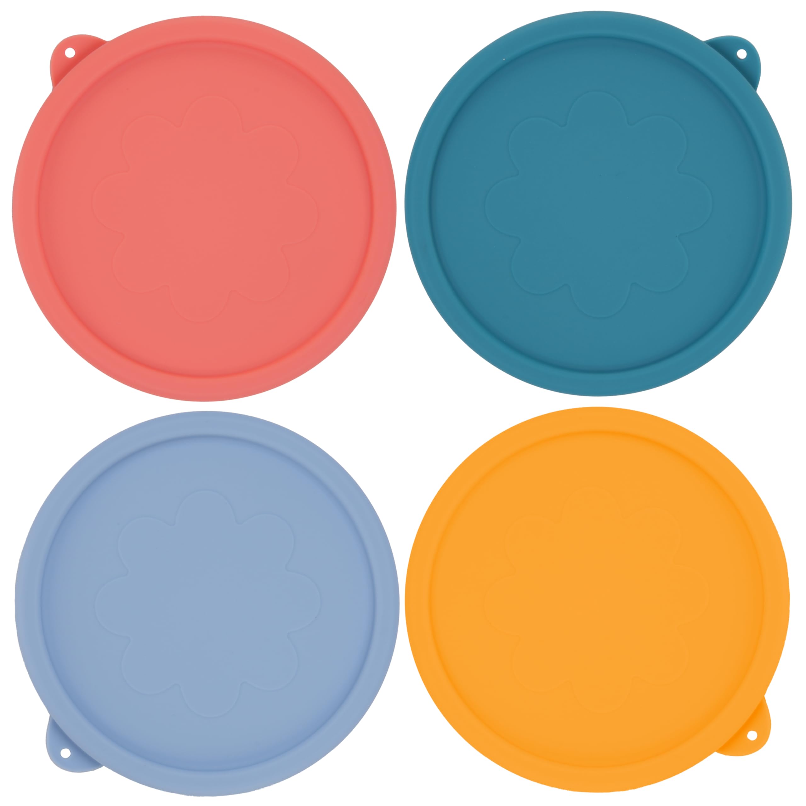VIOTIIN 2 Cup Silicone Replacement Lids Storage Cover for Anchor Hocking Glass Bowls (Container not Included) 4 Pack Microwave, Dishwasher and Freezer Safe
