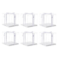 XININSUN 14x14x12inch clear cake box with ribbon,12inch14inch tall cake boxes for tiered cakes,layer cake carrier,disposable cake containers for wedding birthday party and gift display-White