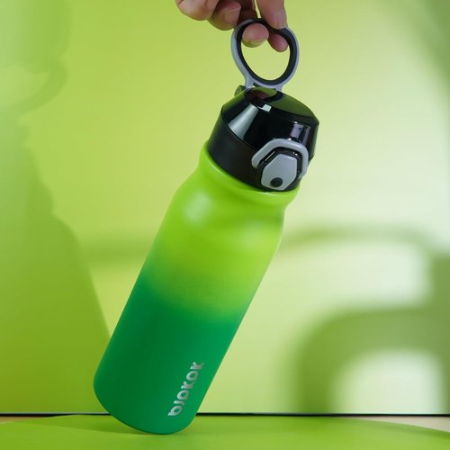 BJPKPK Insulated Water Bottle - 25oz Stainless Steel Flask with Straw & Carry Handle