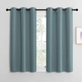 NICETOWN Modern Blackout Curtains - Noise Reducing & Thermal Insulated Drape Panels | Greyish Blue, 2 Panels (W42 x L48-Inch)