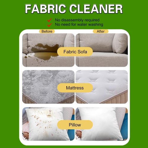 Upholstery Foam Cleaning 2 Pack, No Rinse Fabric Cleaner for Sofas, Couches & Car Seats, Quickly Lifts Stains & Dirt, Safe for Households with Kids & Pets, Easy-to-Use for Fresh & Spotless Furniture