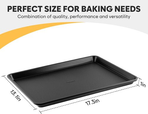 Half Sheet Pan by [Brand Name] - 17.3” x 13.1” Non-Stick Baking Sheets | Heavy-Duty Cookie Trays