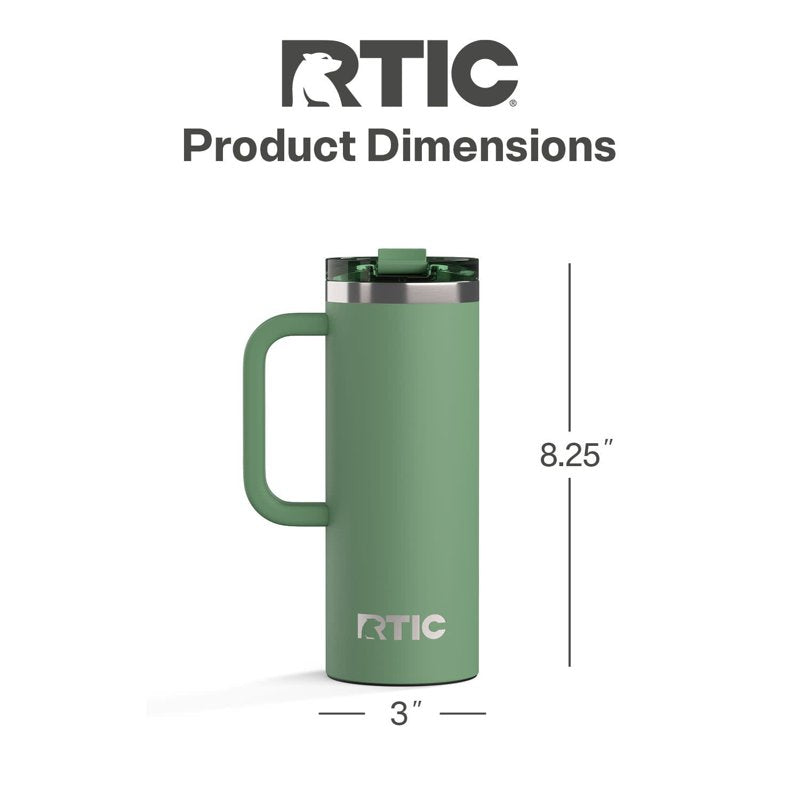20 oz Insulated Road Trip Travel Mug with Ceramic Lining - Sage