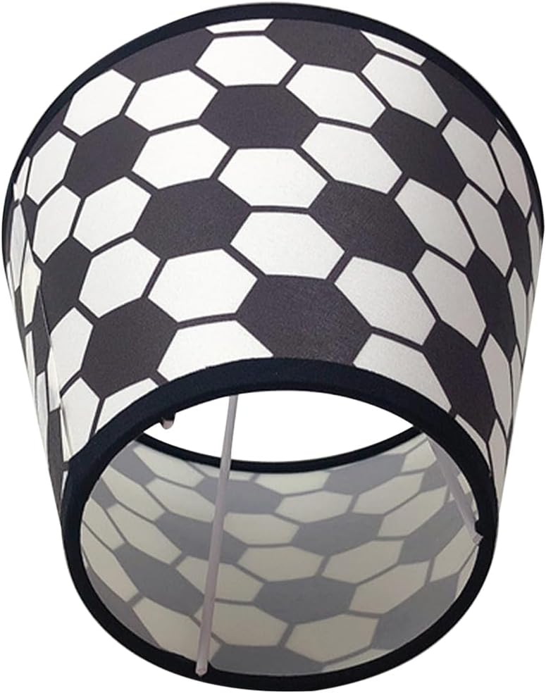 Uonlytech Fabric Lampshade - Soccer Pattern Small Linen Ceiling Light Shade for Home & Bedroom Decor