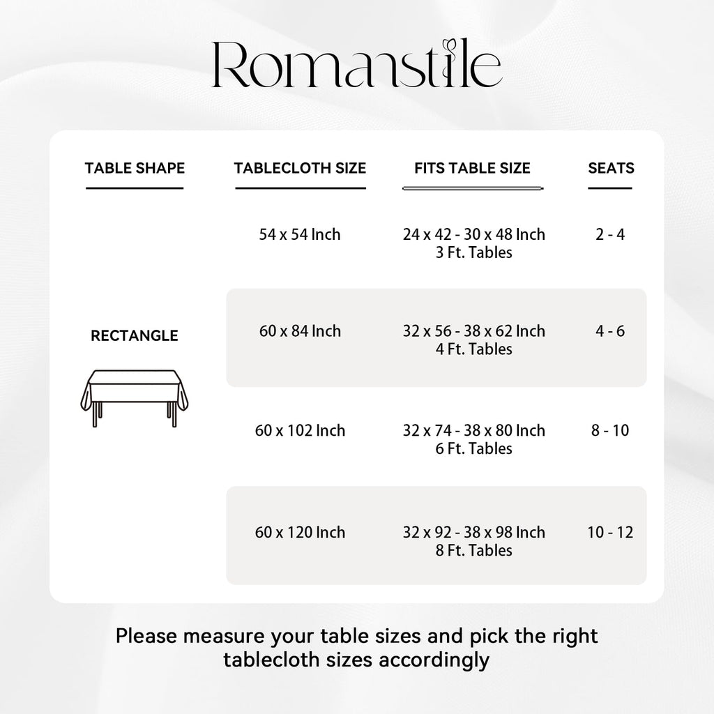 Romanstile 6 Pack White Round Tablecloth 108 Inch, Reusable and Washable Circle Table Clothes, Stain Resistant Polyester Fabric Table Cover for Wedding, Party, Banquet, Gathering