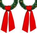 Regine Switzerland Christmas Red Wreath Sash - Elegant Silk Decor for Home & Weddings | 2 Pieces
