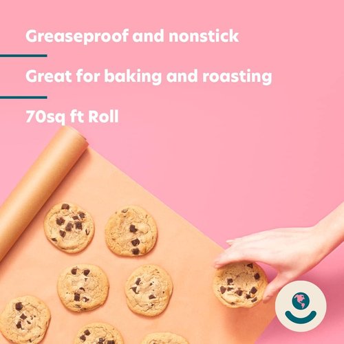 Brown Natural Baking Paper Roll - Unbleached, Non-Toxic & Oven-Safe | 70 Sq Ft FSC Certified