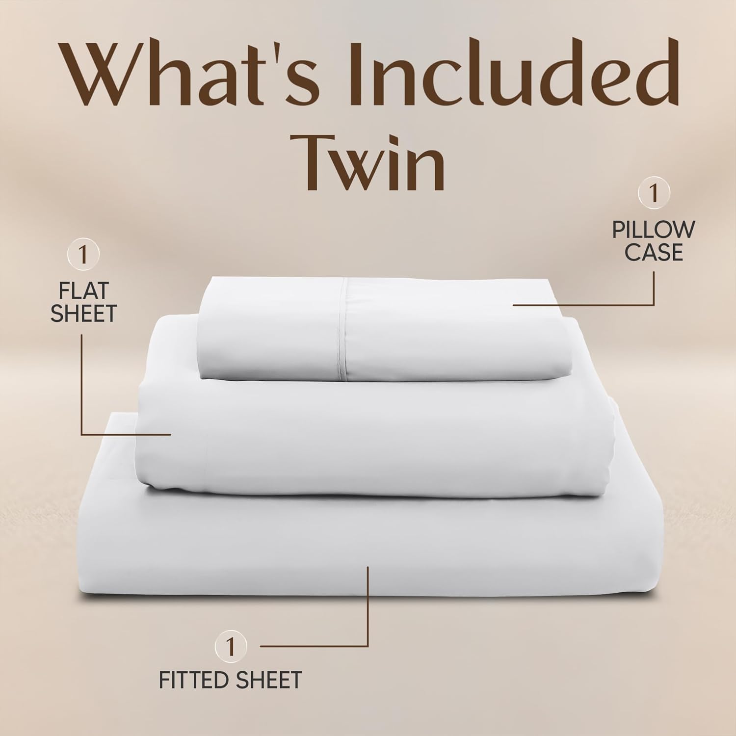 Utopia Bedding Twin Sheet Set - Soft & Breathable Microfiber | 3-Piece Bed Sheets in White