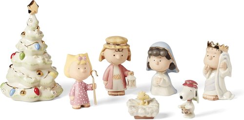 Lenox Peanuts Christmas Pageant Figurines Set - 7-Piece Multicolor Collection