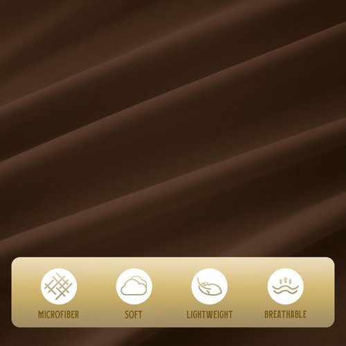 ChicView Queen Sheet Set,4 Pieces Hotel Luxury Breathable Soft Microfiber Bedsheets, Anti Pilling Deep Pockets Easy Care Bed Sheets, Pinecone Brown