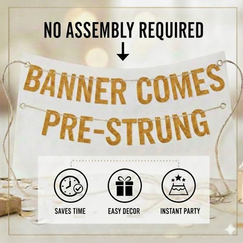 Funny Bachelor and Bachelorette Party Gold Glitter Banner - Bachelor Party Ideas, Supplies, Gifts, Decorations and Favors