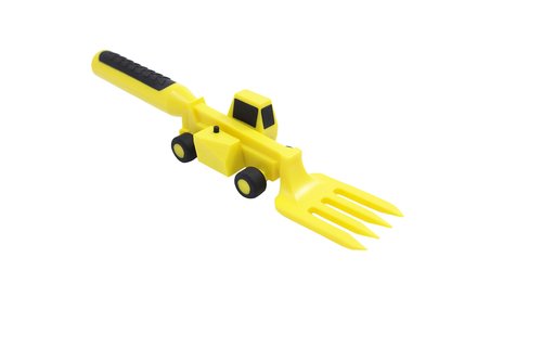 Constructive Eating - Toddler Construction Utensils Made in USA - Silverware for Toddlers - Utensils for Kids - Constructive Eating Utensil Set