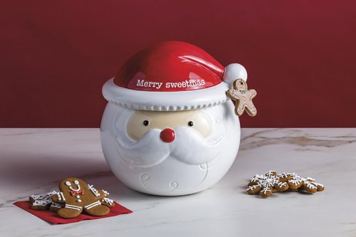 Mud Pie Christmas Musical Santa Cookie Jar