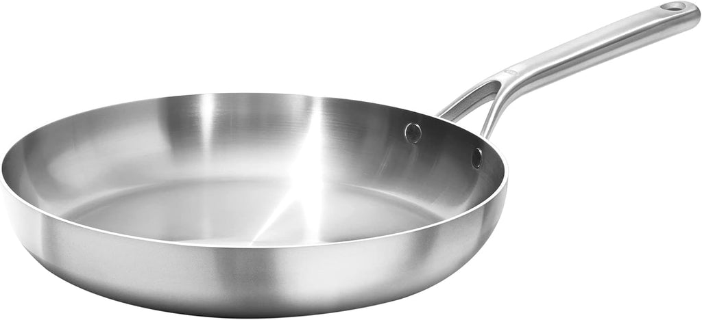 OXO Mira Tri-Ply Stainless Steel Frying Pan - 12" Induction Skillet, Dishwasher Safe, Metal Utensil Safe
