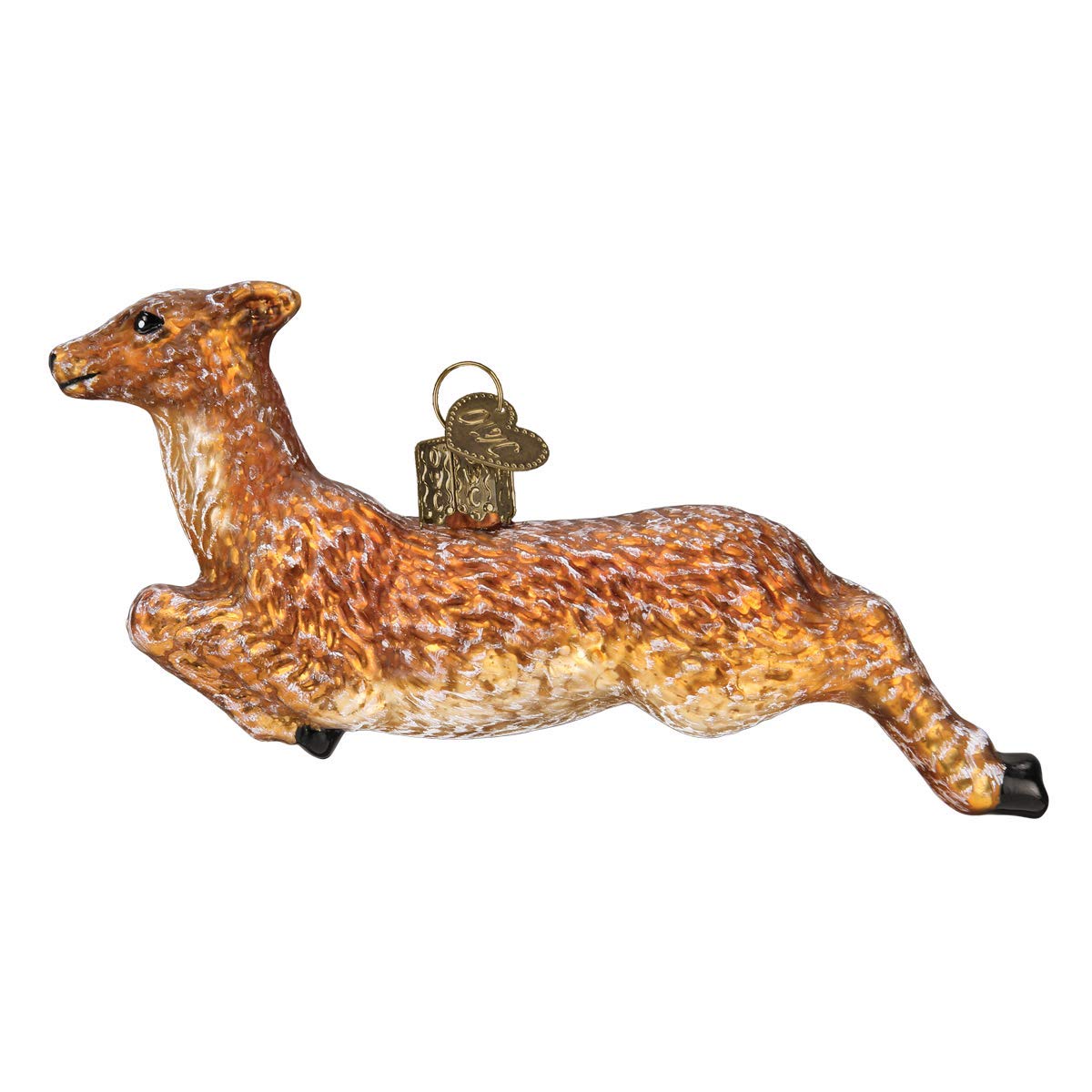 Old World Christmas Vintage Deer Glass Blown Ornament for Christmas Tree