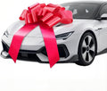 Skiennix 30 Inch Large Red Car Bow - Easy Assemble Gift Bow with Suction Cups & Adhesive Stickers for Weddings & Birthdays