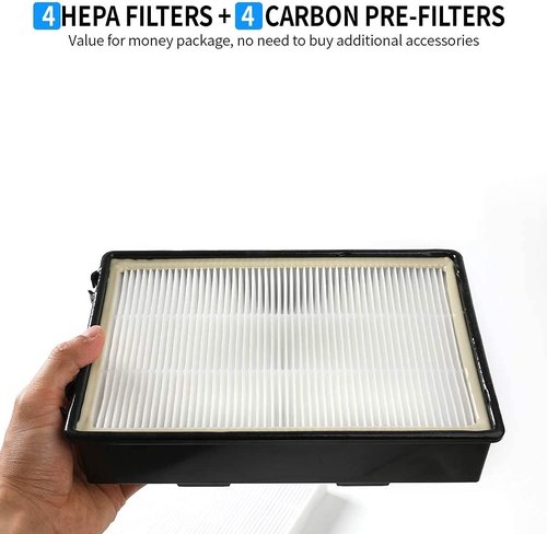 Gazeer Replacement Filter B (4 Pack) + Carbon Pre Filter(4 Pack) Compatible with Holmes HAPF600 HAPF600D HAPF600D-U2