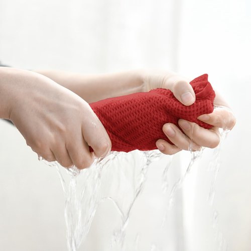 Artoid Mode 100% Cotton Dark Red Waffle Weave Kitchen Dish Cloths - Ultra Soft & Absorbent | Set of 6, 12x12 Inch